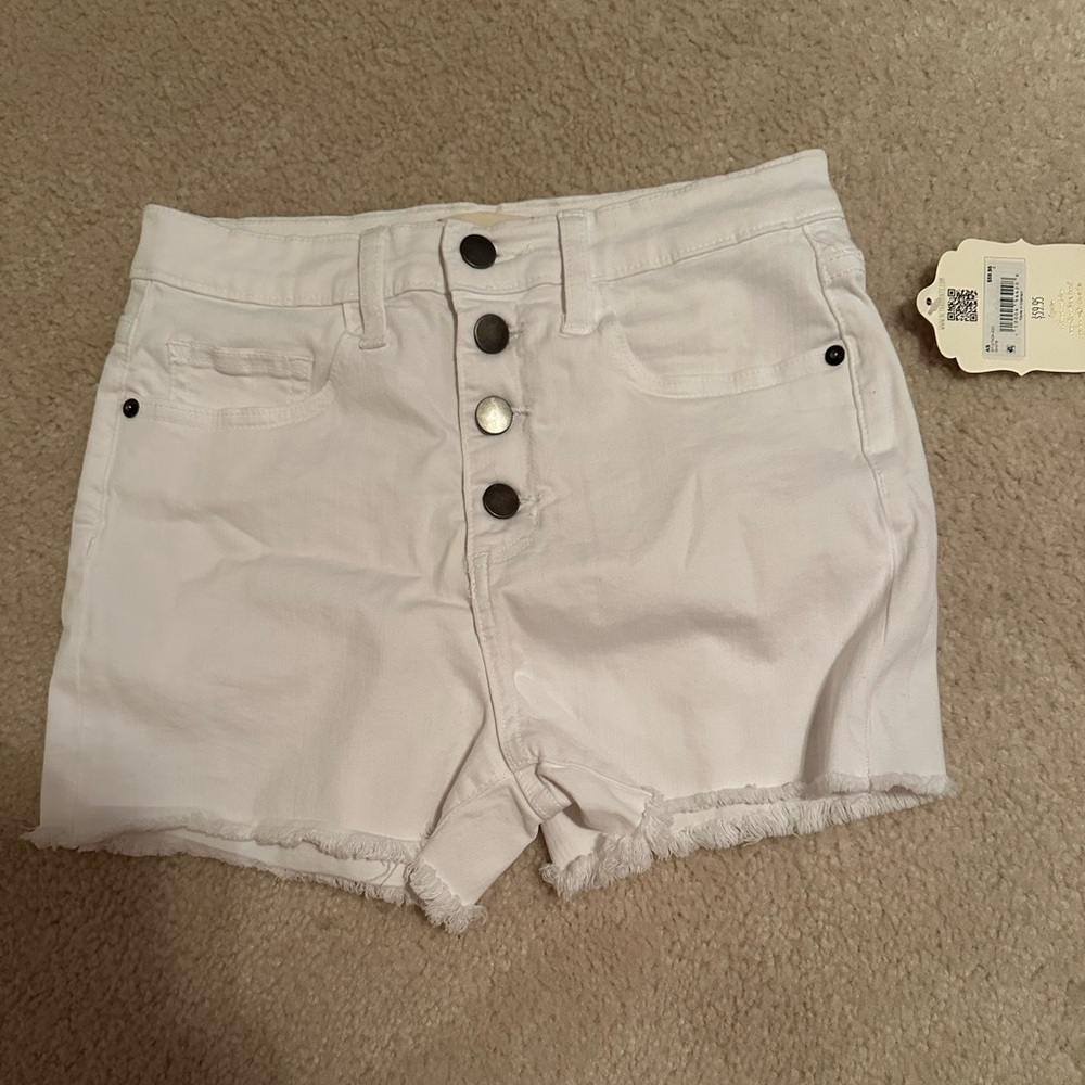 White Jean Shorts